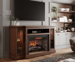66" Heirloom Cherry Electric Fireplace Console -Home Furnishing Store 810570830 4