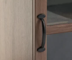 54" Walnut Glass Door Electric Fireplace Console 5 54" Walnut Glass Door Electric Fireplace Console -Home Furnishing Store 810571210 2