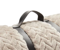 Tan Chevron Embossed Velvet Queen Blanket -Home Furnishing Store 810573799 810573801 3