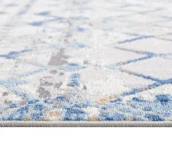 Jessica Blue & Cream Moroccan Geometric Area Rug -Home Furnishing Store 810573861 810573862 810573863 810573864 10
