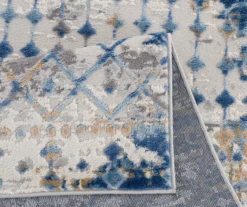 Jessica Blue & Cream Moroccan Geometric Area Rug -Home Furnishing Store 810573861 810573862 810573863 810573864 11