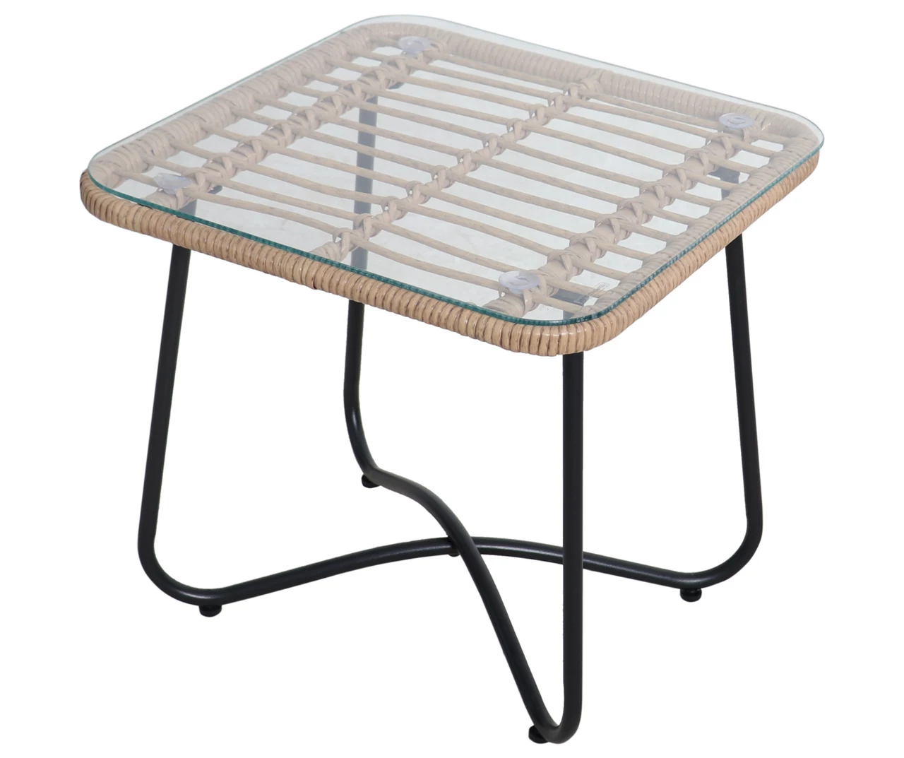 Santa Cruz 3-Piece Rattan Cushioned Patio Chair & Side Table Set 4 Santa Cruz 3-Piece Rattan Cushioned Patio Chair & Side Table Set - Image 4