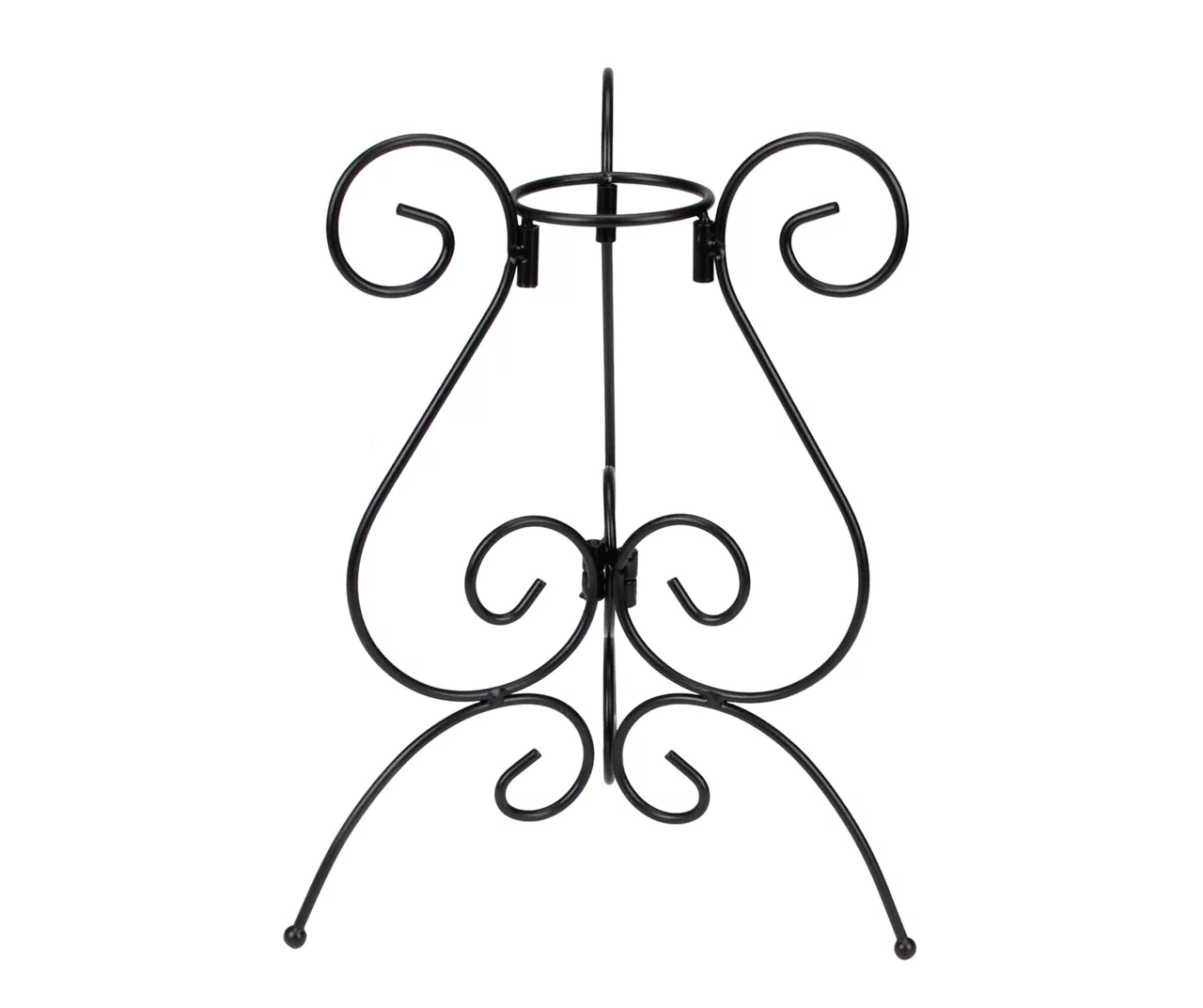 11.25" Black Scroll Gazing Ball Stand 1 11.25" Black Scroll Gazing Ball Stand