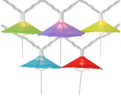 Northlight Multi-Color Paper Umbrella Mini Light Set, 10-Lights
