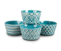 Teal Mirabelle 4-Piece Ramekin Set -Home Furnishing Store 810580029 2