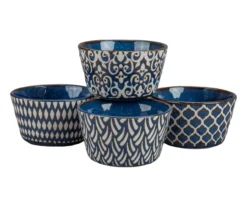 Blue Mirabelle 4-Piece Ramekin Set