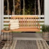 Honey Brown Hardwood Porch Swing