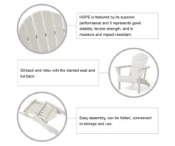 Glitzhome Adirondack Outdoor Folding Chairs, 2-Pack -Home Furnishing Store 810582333 4