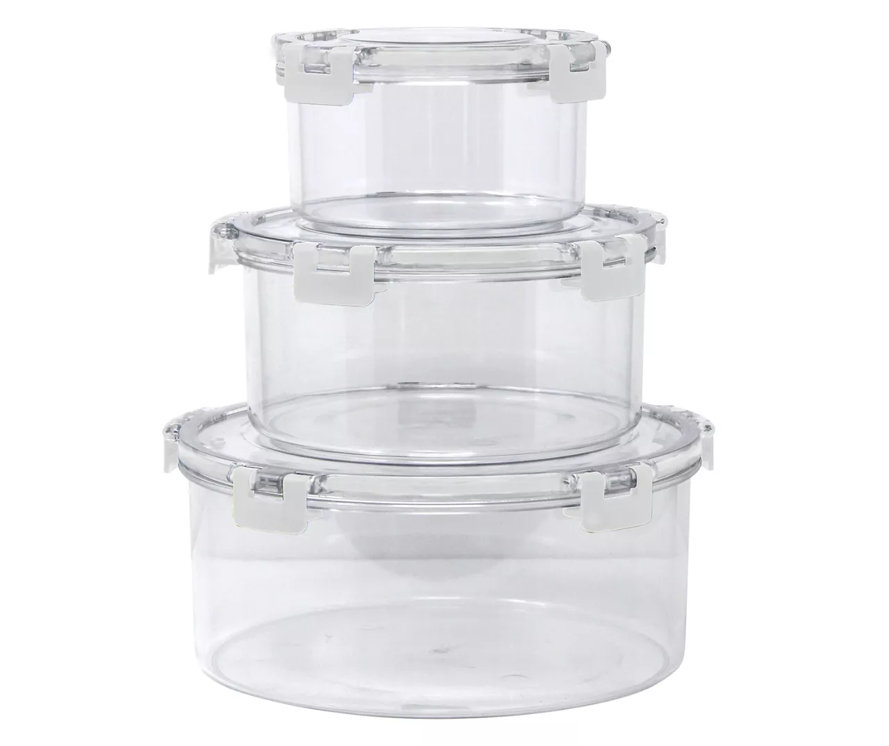 3-Piece Round Airtight Container Set 2 3-Piece Round Airtight Container Set - Image 2