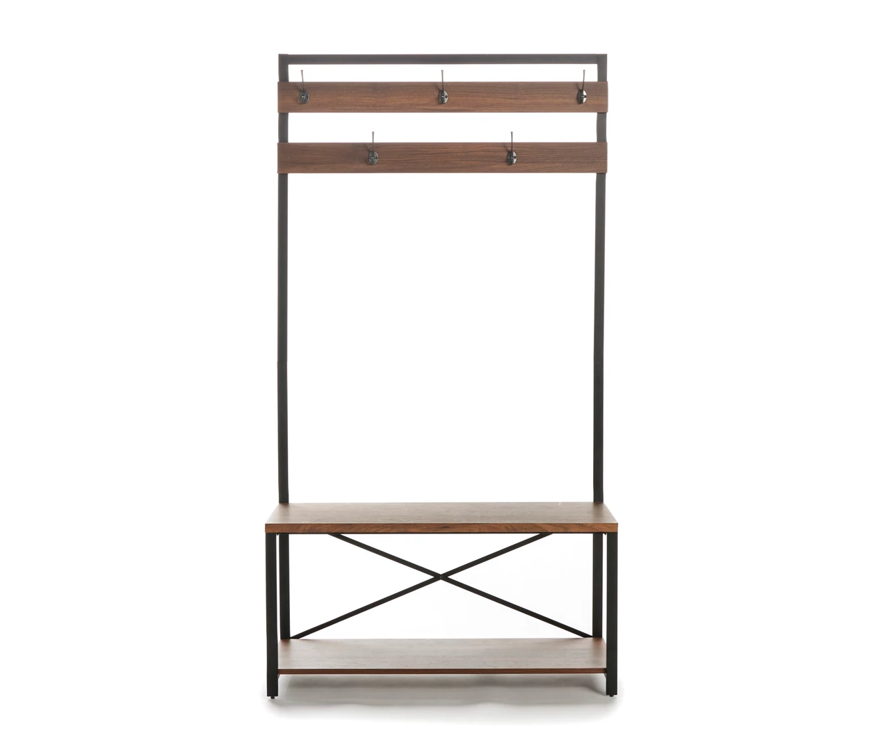 Walnut Hall Tree With Bench 1 Walnut Hall Tree With Bench