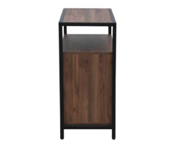 Walnut Chevron 2-Door Storage Cabinet -Home Furnishing Store 810584249 A8