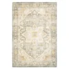 Savanna Gray & Gold Floral Geometric Area Rug, (7.5' X 10')