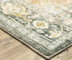 Savanna Gray & Gold Floral Geometric Area Rug, (7.5' X 10') -Home Furnishing Store 810584599 2