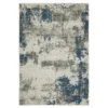 Torben Beige & Blue Abstract Outdoor Area Rug, (3.3' X 5')