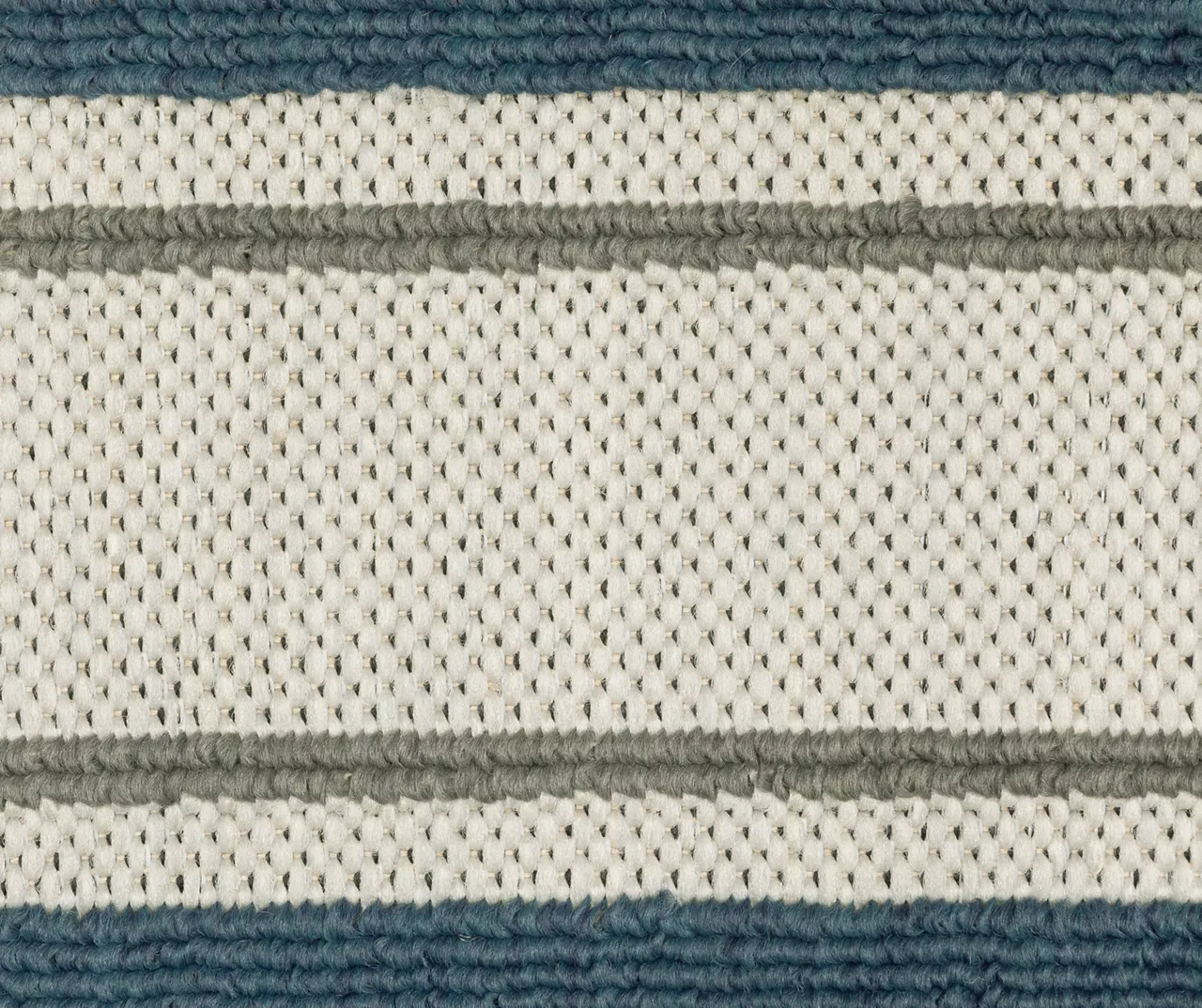 Torie Beige & Blue Stripe Outdoor Area Rug, (1.1' X 7.3') 3 Torie Beige & Blue Stripe Outdoor Area Rug, (1.1' X 7.3') - Image 3