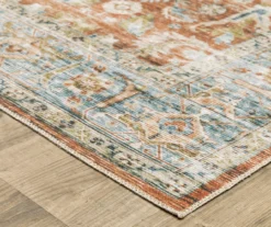Chloe Rust & Blue Floral Area Rug 19 Chloe Rust & Blue Floral Area Rug -Home Furnishing Store 810584792 2