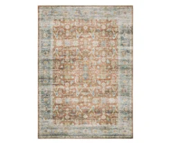 Chloe Rust & Blue Floral Area Rug 12 Chloe Rust & Blue Floral Area Rug -Home Furnishing Store 810584794 1