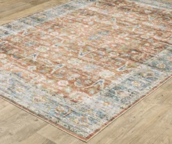 Chloe Rust & Blue Floral Area Rug 15 Chloe Rust & Blue Floral Area Rug -Home Furnishing Store 810584806 2