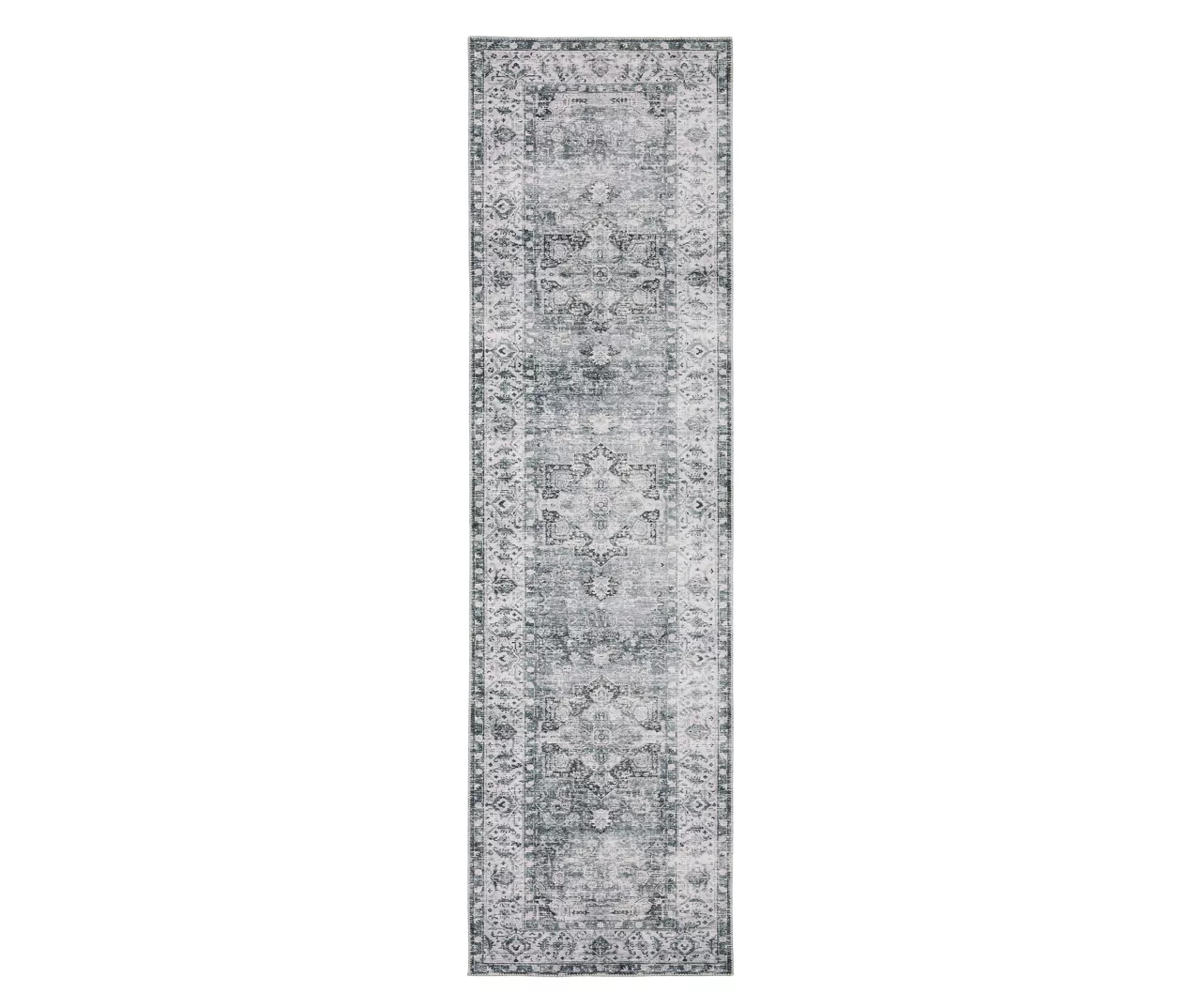 Cherryburg Charcoal Geometric Area Rug, (2' X 8') 1 Cherryburg Charcoal Geometric Area Rug, (2' X 8')