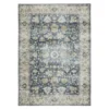 Chairo Blue & Beige Floral Area Rug, (5' X 7')