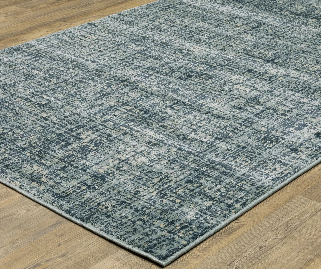 Breckworth Blue Abstract Crosshatch Area Rug, (1.1' X 7.3') 2 Breckworth Blue Abstract Crosshatch Area Rug, (1.1' X 7.3') - Image 2