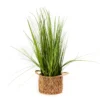 29" Artificial Grass In Basket With Handles