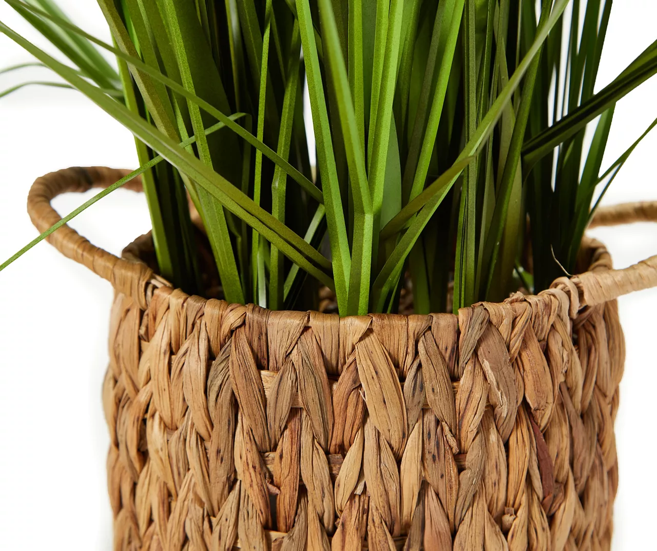 29" Artificial Grass In Basket With Handles 2 29" Artificial Grass In Basket With Handles - Image 2
