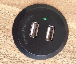 Medium Mango Round Side Table With USB Charging 9 Medium Mango Round Side Table With USB Charging -Home Furnishing Store 810587515 A7