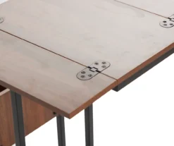 Walnut Drop-Leaf C Side Table With USB Charging -Home Furnishing Store 810587517 5