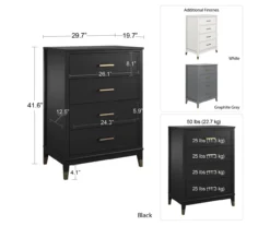 CosmoLiving Westerleigh 4-Drawer Dresser 37 CosmoLiving Westerleigh 4-Drawer Dresser -Home Furnishing Store 810589233 1