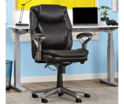 Anniston Black Bonded Leather Office Chair -Home Furnishing Store 810590373 2