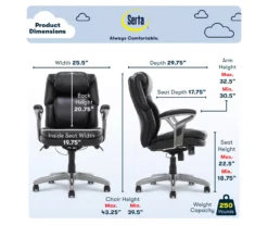 Anniston Black Bonded Leather Office Chair -Home Furnishing Store 810590373 6