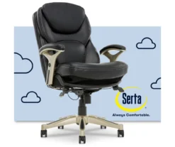 Claremont Black Bonded Leather Office Chair -Home Furnishing Store 810590374 1