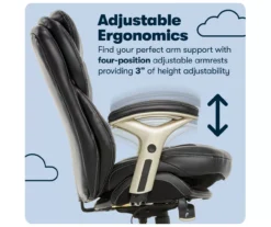 Claremont Black Bonded Leather Office Chair -Home Furnishing Store 810590374 11