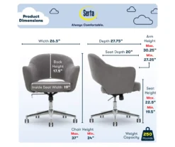 Valetta Gray Microfiber Office Chair 13 Valetta Gray Microfiber Office Chair -Home Furnishing Store 810590379 7