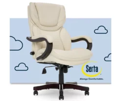 Conway Ivory Big & Tall Bonded Leather Office Chair -Home Furnishing Store 810590382 1