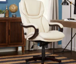 Conway Ivory Big & Tall Bonded Leather Office Chair -Home Furnishing Store 810590382 2
