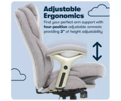 Claremont Light Gray Fabric Office Chair -Home Furnishing Store 810590395 11