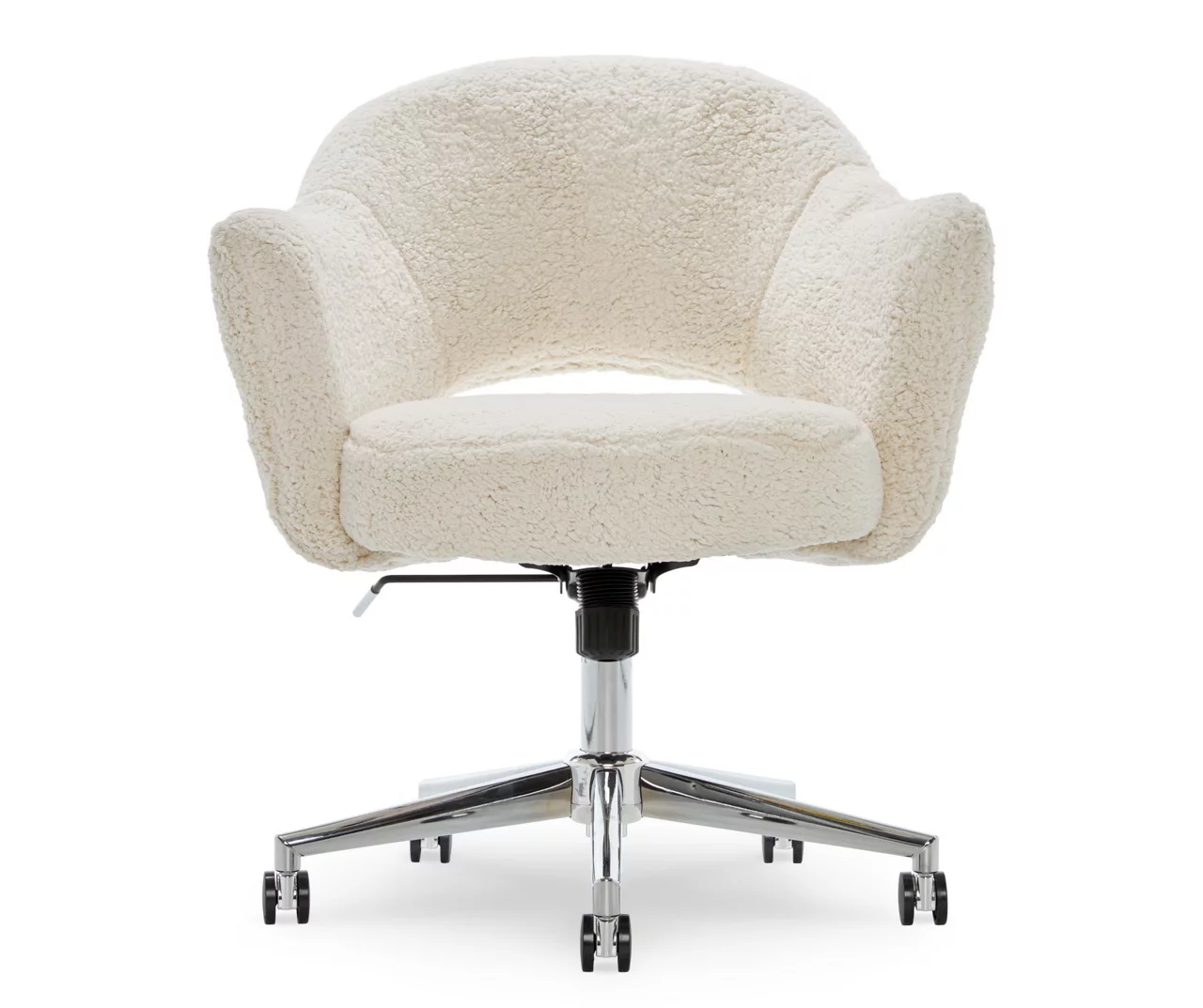 Valetta Cream Faux Fur Office Chair 1 Valetta Cream Faux Fur Office Chair