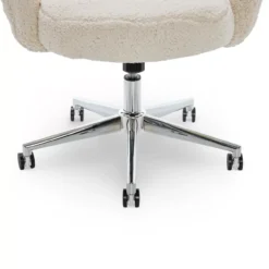 Valetta Cream Faux Fur Office Chair 15 Valetta Cream Faux Fur Office Chair -Home Furnishing Store 810590414 61