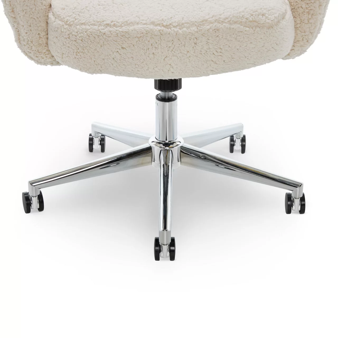 Valetta Cream Faux Fur Office Chair 6 Valetta Cream Faux Fur Office Chair - Image 6