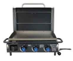 3-Burner Portable Gas Griddle With Lid