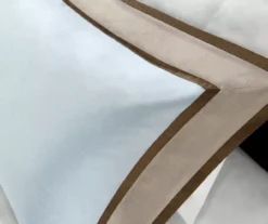 Beverly Light Blue & Brown Color Block Queen 7-Piece Comforter Set -Home Furnishing Store 810590778 810590777 810590776 9