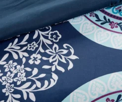 Blaire Navy & Aqua Boho Medallion Twin XL 8-Piece Comforter Set 21 Blaire Navy & Aqua Boho Medallion Twin XL 8-Piece Comforter Set -Home Furnishing Store 810590802 810590801 810590800 810590799 11
