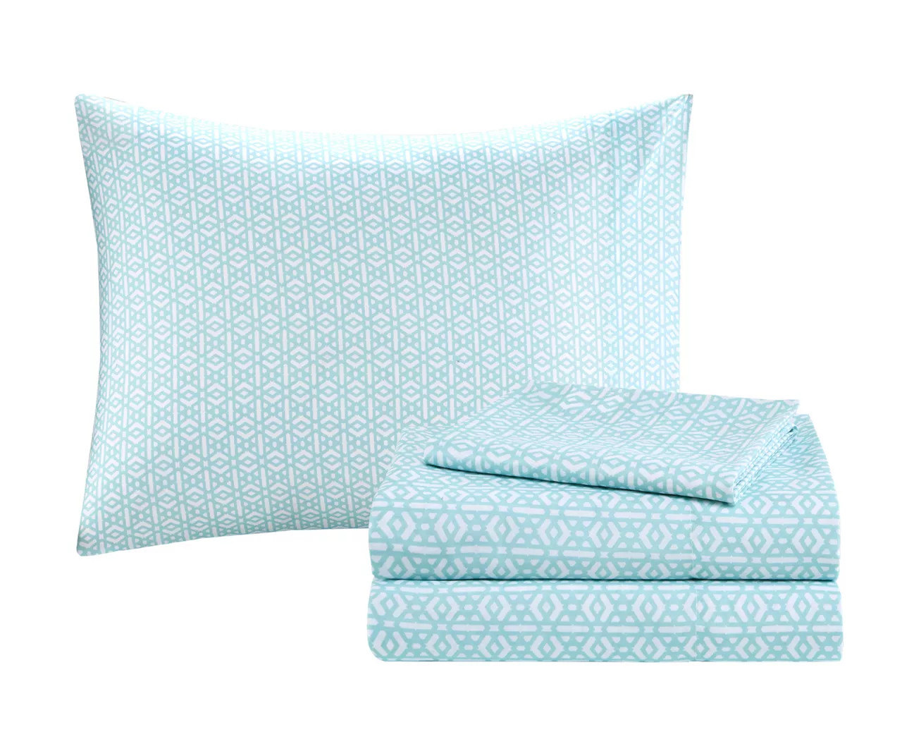 Blaire Navy & Aqua Boho Medallion Twin XL 8-Piece Comforter Set 6 Blaire Navy & Aqua Boho Medallion Twin XL 8-Piece Comforter Set - Image 6