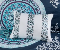 Blaire Navy & Aqua Boho Medallion Twin XL 8-Piece Comforter Set 18 Blaire Navy & Aqua Boho Medallion Twin XL 8-Piece Comforter Set -Home Furnishing Store 810590802 810590801 810590800 810590799 8