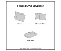 Hannah White & Black Floral Duvet Cover Set -Home Furnishing Store 810590809 810590808 810590807 12