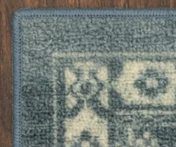 Jay Blue & Cream Geometric Kitchen Rug, (30" X 18") 12 Jay Blue & Cream Geometric Kitchen Rug, (30" X 18") -Home Furnishing Store 810591258 5