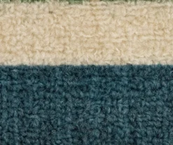 "Happiness" Blue & Beige Color Block Kitchen Rug, (30" X 18") -Home Furnishing Store 810591259 6