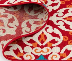 Rilassare Red & Orange Medallion Lattice Outdoor Area Rug, (6.5' X 9') 11 Rilassare Red & Orange Medallion Lattice Outdoor Area Rug, (6.5' X 9') -Home Furnishing Store 810591263 810591264 810591265 6 1